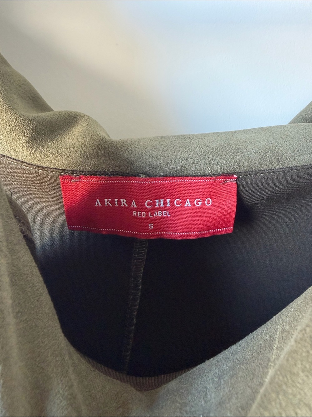 AKIRA Olive Green Off-the-Shoulder Bodycon Dress - Picture 2 of 3